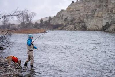 Bozeman Montana fly fishing in winter Madison River fly fishing in winter