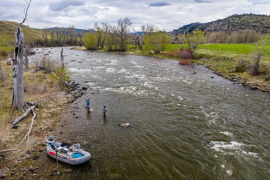 When water is cold look for trout in slower water such as the inside of river bends