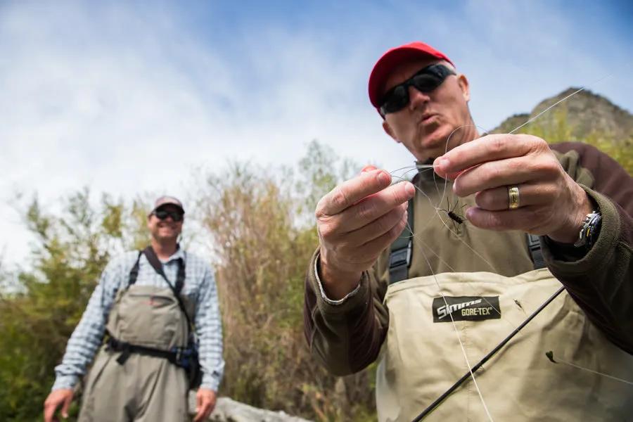 When the line or flies do a small loop over your rod, avoid the instict to jiggle the rod. Our brain tells us a quick rod flick will "undo the loop", but the reality is it often quickly escalates into a birdsnest. It is far better to keep the rod flat or at an angle and then use your fingers to reset the rod.