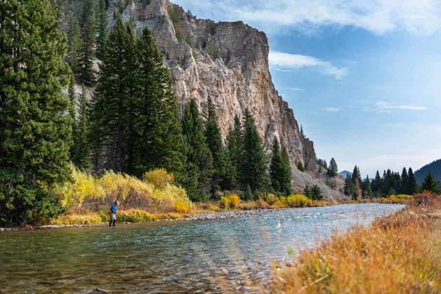 The Gallatin River near Big Sky and Bozeman is a mountain freestone full of trout.