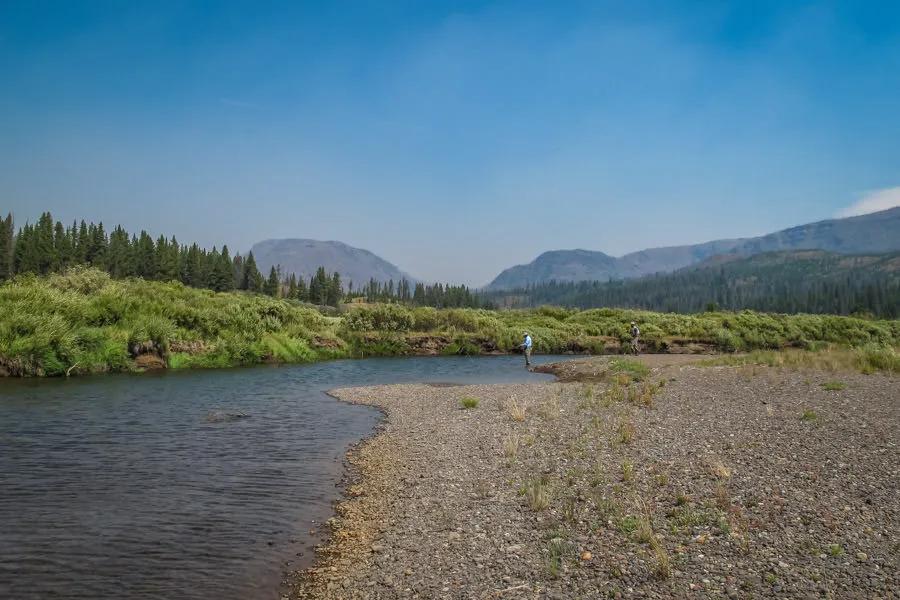 A fly fishing trip into the backcountry wilderness near Yellowstone National Park can offer solitude and good fishing