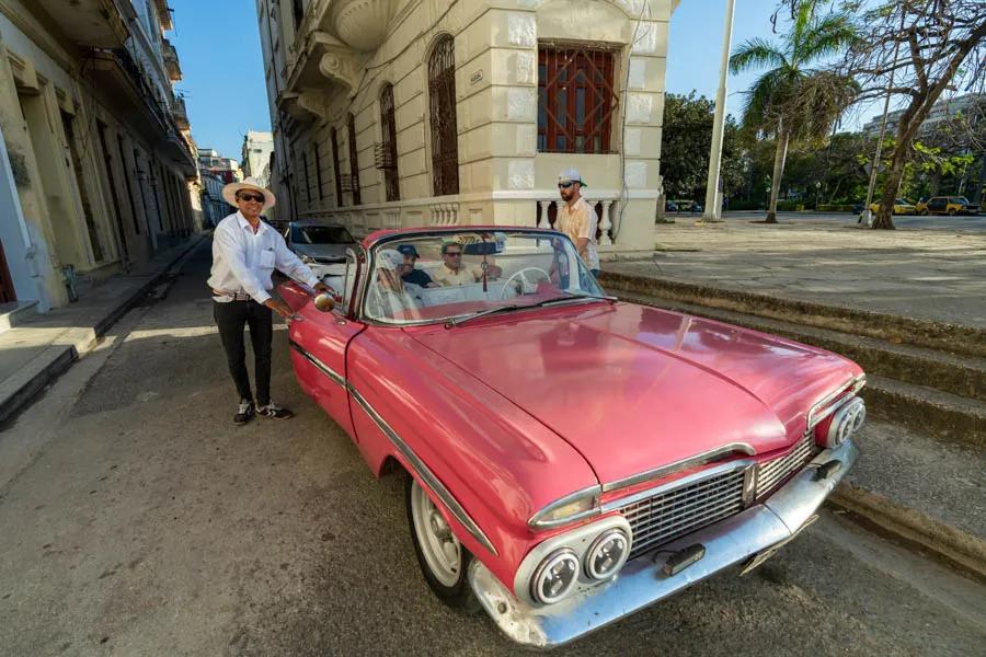 Old American cars from before the revolution are carefully maintained. We enjoyed a nice tour of the city in some classic cars in Havana.