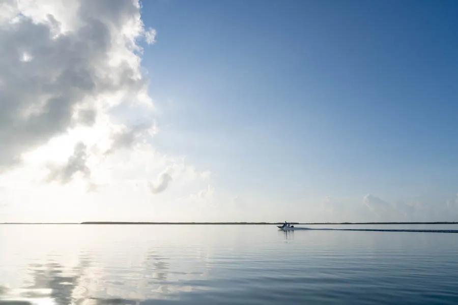 Each day guests and guides make a run to the fishing grounds. The fishing is broken up into 6 massive zones. On any given day 2 skiffs head to one zone. The amount of water available to fish is truly staggering!