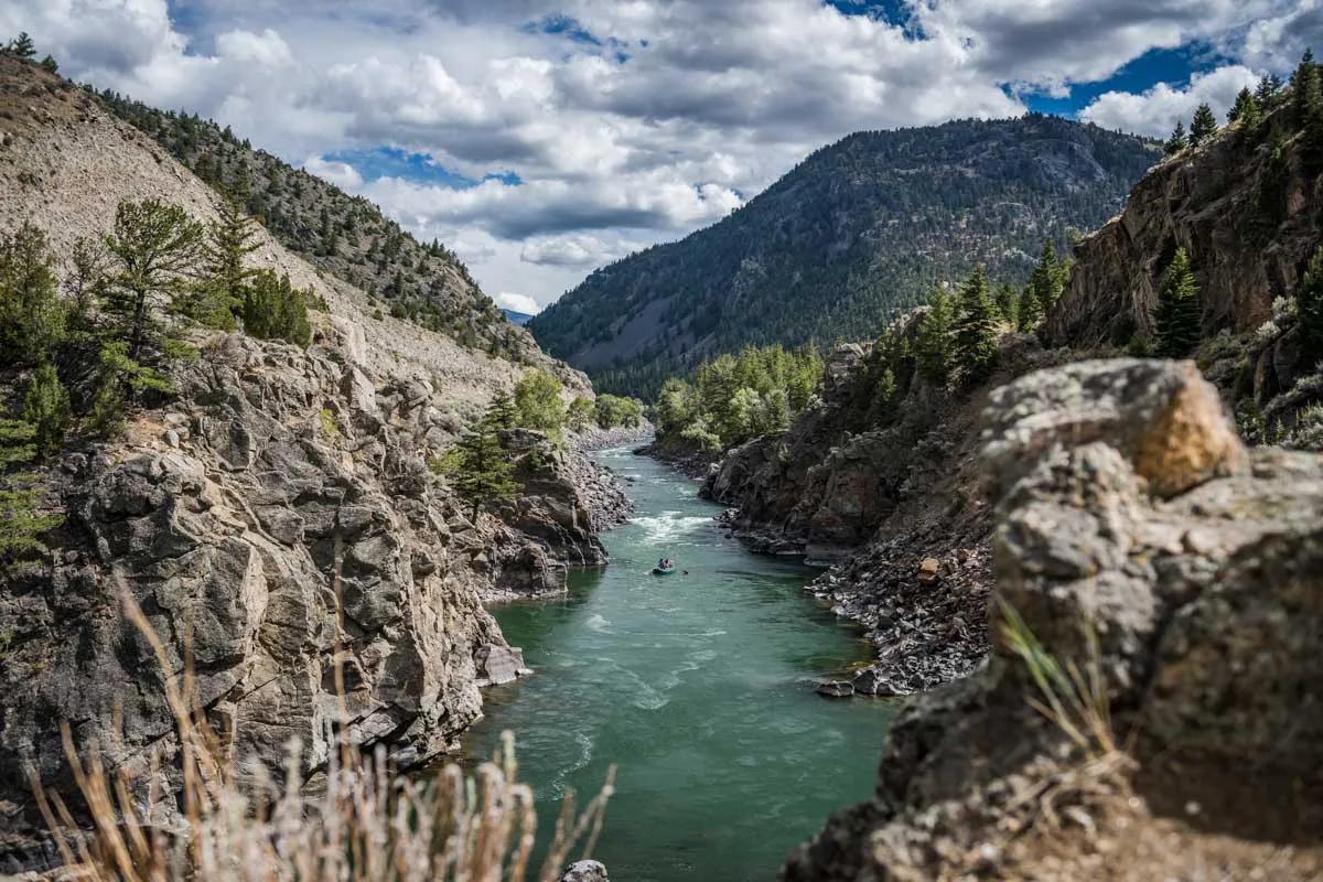 Yankee Jim Canyon on the Yellowstone River outside of Yellowstone National Park is an iconic mountain canyon.