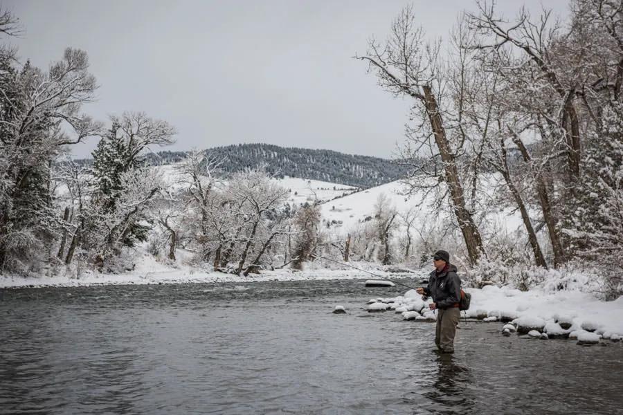 Learning a few special casts allows you to fish more effectively when fly fishing in winter.