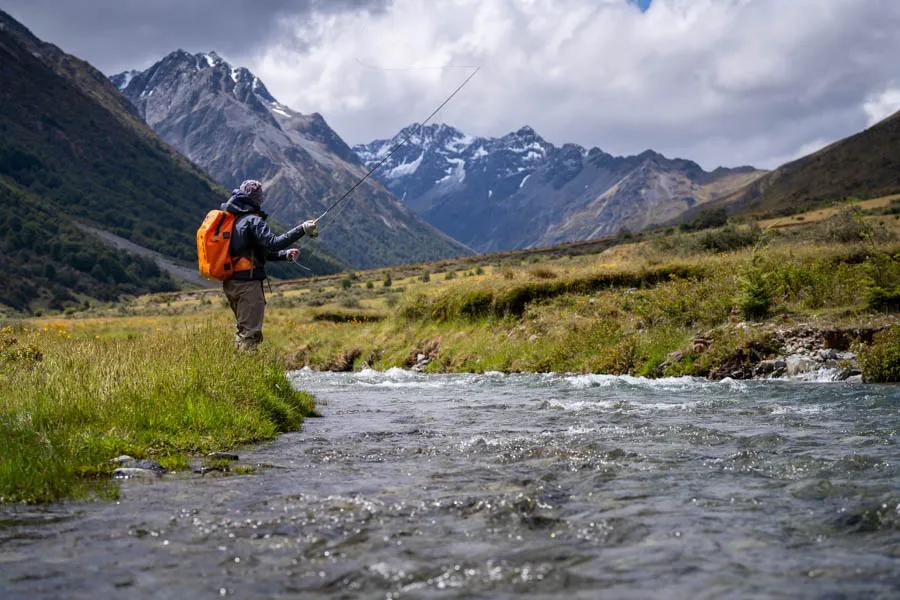 The backdrop is truly spectacular when fishing out of Cedar Lodge. Many of the "Lord of the Rings" movie scenes were filmed in this area.