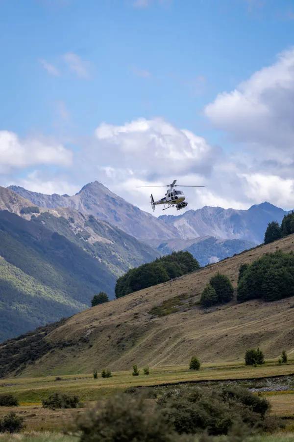 Helicopter fly out fishing in New Zealand