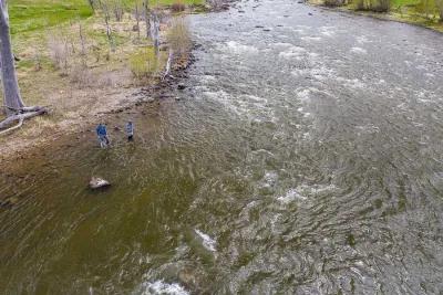 Fly fishing the Boulder River near Big Timber and Billings