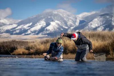A day on the water in the winter is sure to include a few nice trout. A day on the water in the winter is sure to include a few nice trout.