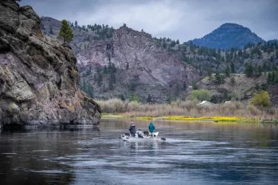Fly fishing the Missouri River in May near Wolf Creek and Craig Missouri River fly fishing trips with Montana Angler